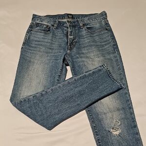 GAP Men's Distressed Skinny Jeans - Blue